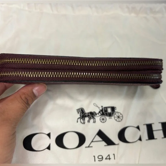 Coach Double Zipper Glitter Wallet Wristlet - Picture 5 of 15